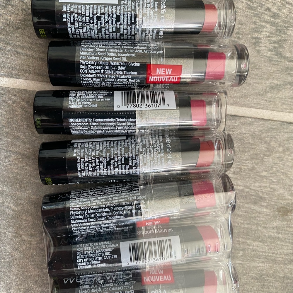 NWT 7 wet n wild lipsticks